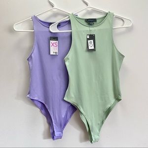 Set of 2 NWT Pastel Bodysuits Y2K Primark